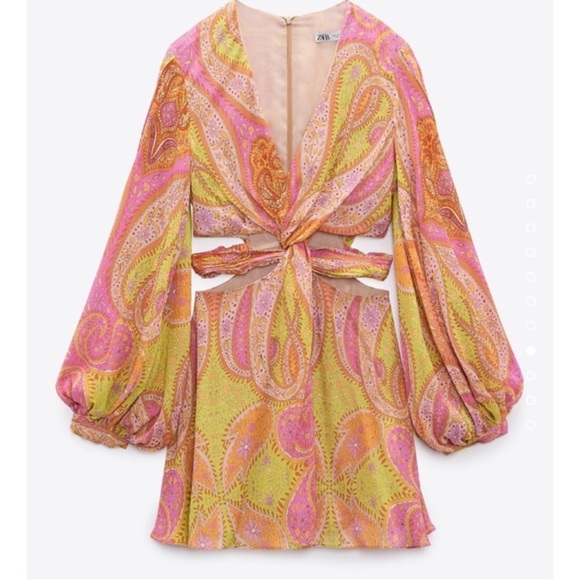 NWT ZARA Cut Out Mini Dress - Picture 8 of 8